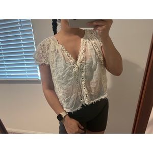 Free People One Lace Top